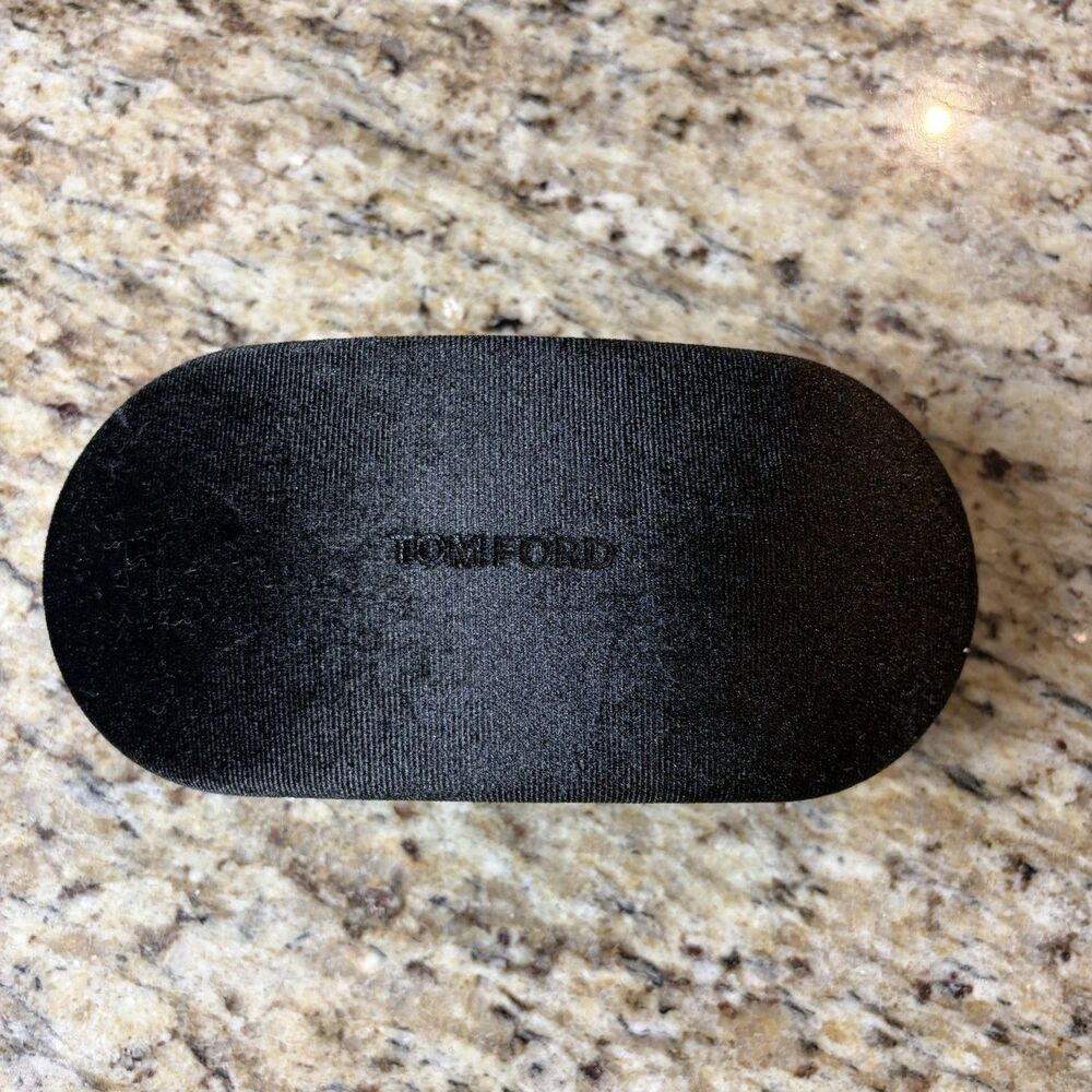 Tom Ford Sunglasses Hard Case Only  Black Velvet Brown Inside Clamshell Eyeglass